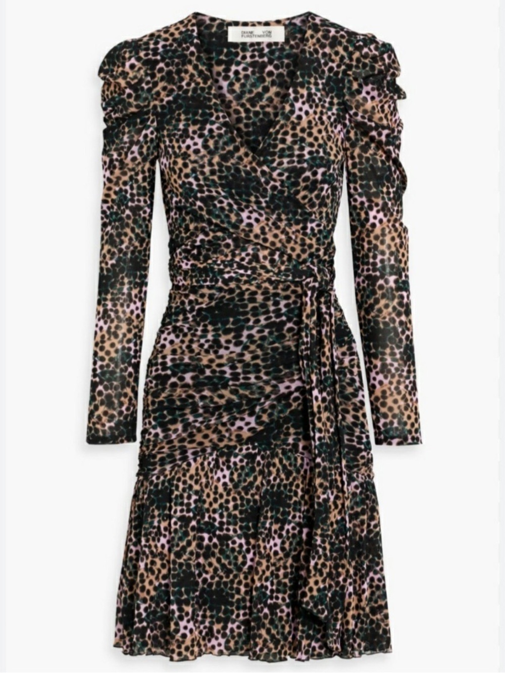 Diane Von Furstenberg Mesh Wrap Dress